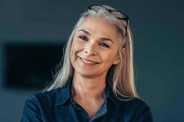 Smiling older professional woman