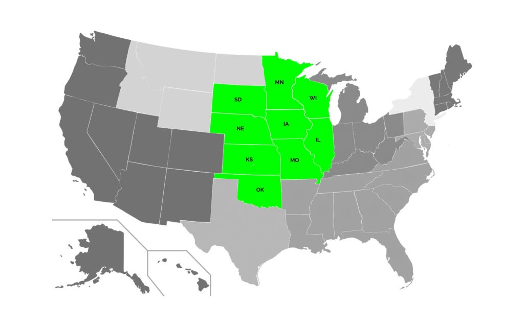 Midwest Region Map