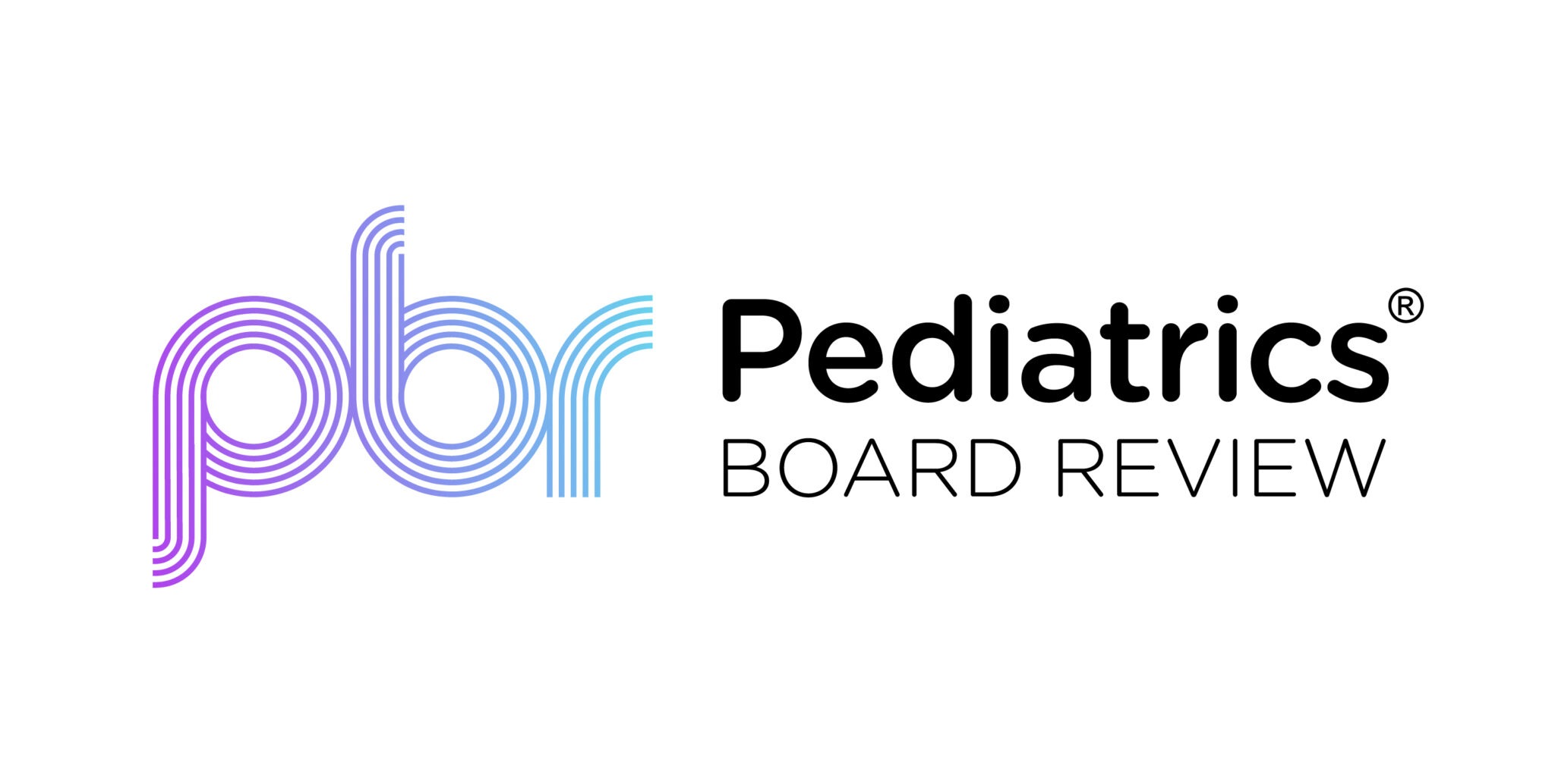 PBR - Pediatrics Board Review - Gradient Logo - White Background